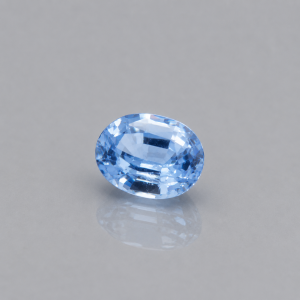 0.85 ct Natural Light Blue Sapphire | Unheated | Round Step Cut | Ceylon (Sri Lanka)
