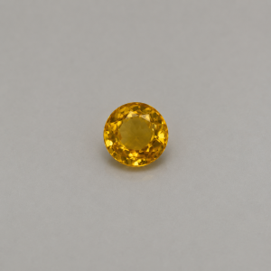 Natural Yellow Sapphire 1.04 Carat Round – Vivid Orangish Yellow | Sri Lanka